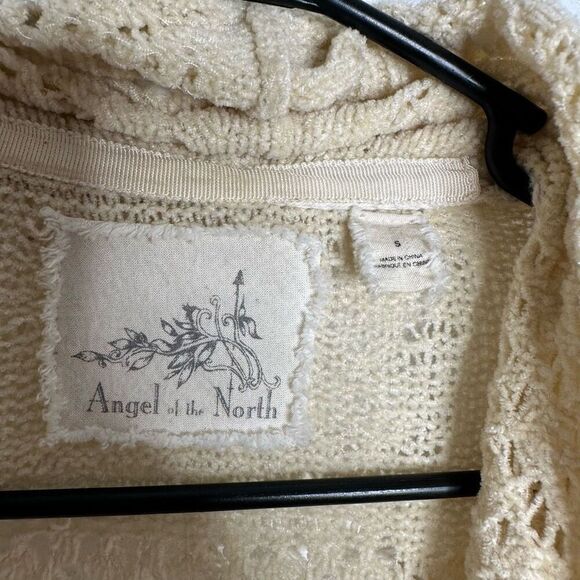 Anthropologie Angel of the North Crochet Open Front Cardigan size Small - Picture 3 of 6